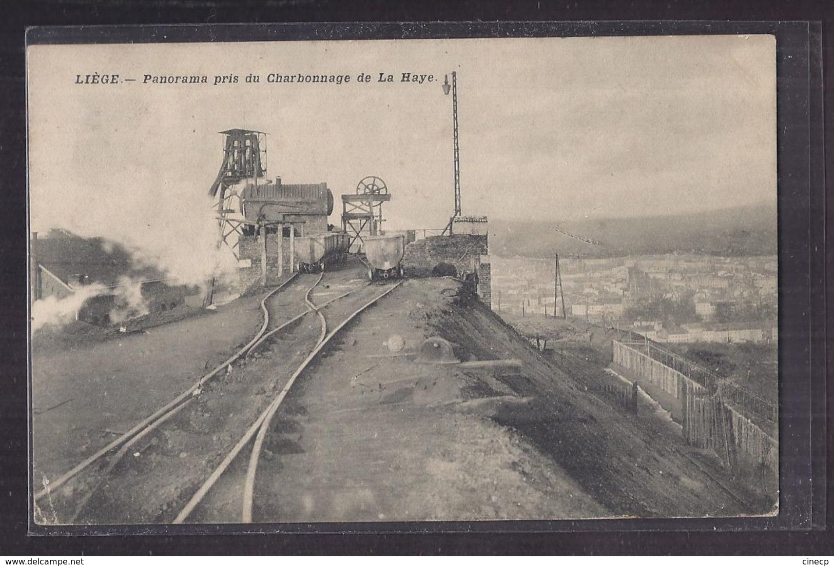 CPA BELGIQUE - LIEGE - Panorama Pris Du Charbonnage De LA HAYE - TB PLAN INDUSTRIE WAGON MINE CHEMIN DE FER - Liege