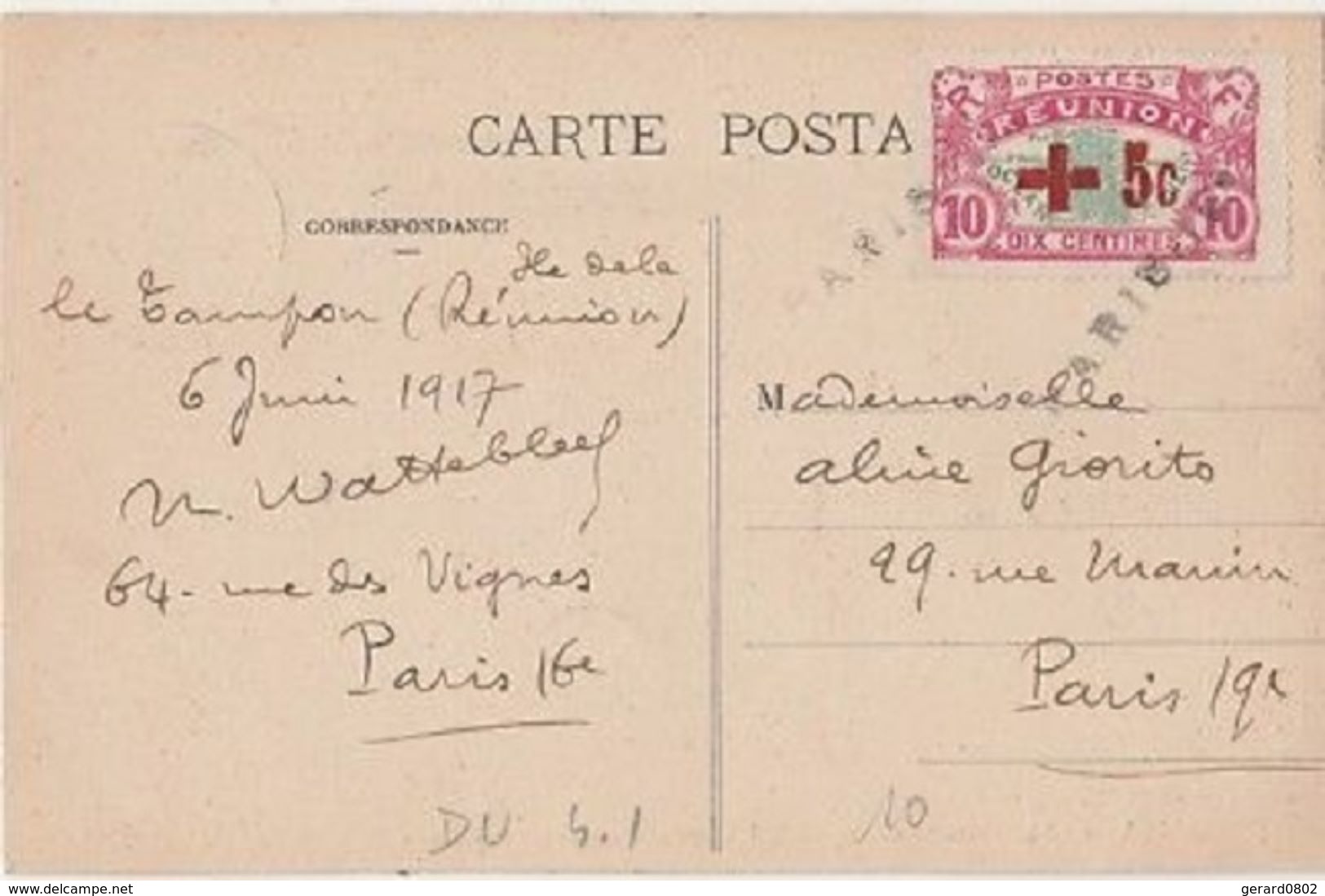 REUNION - Carte Postale De CILAOS à Destination De PARIS - Lettres & Documents