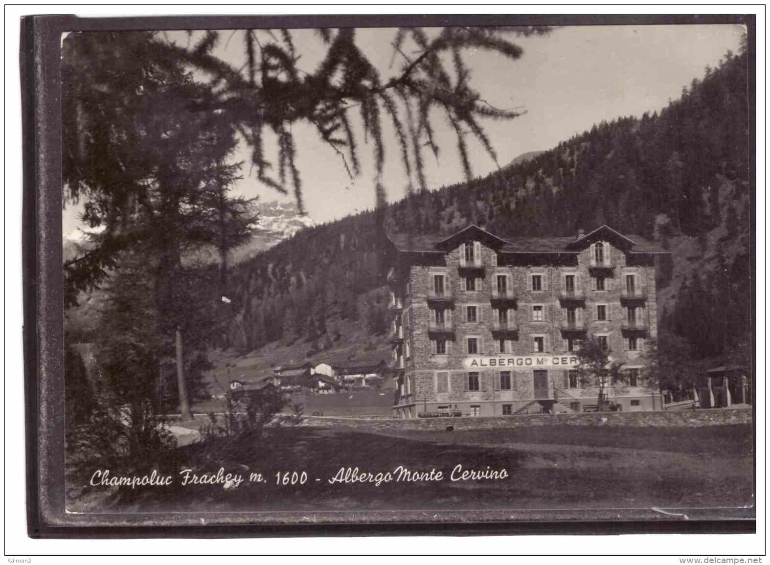 12356    -    CHAMPOLUC FRACHEY - ALBERGO  MONTE CERVINO       /     VIAGGIATA - Altri & Non Classificati