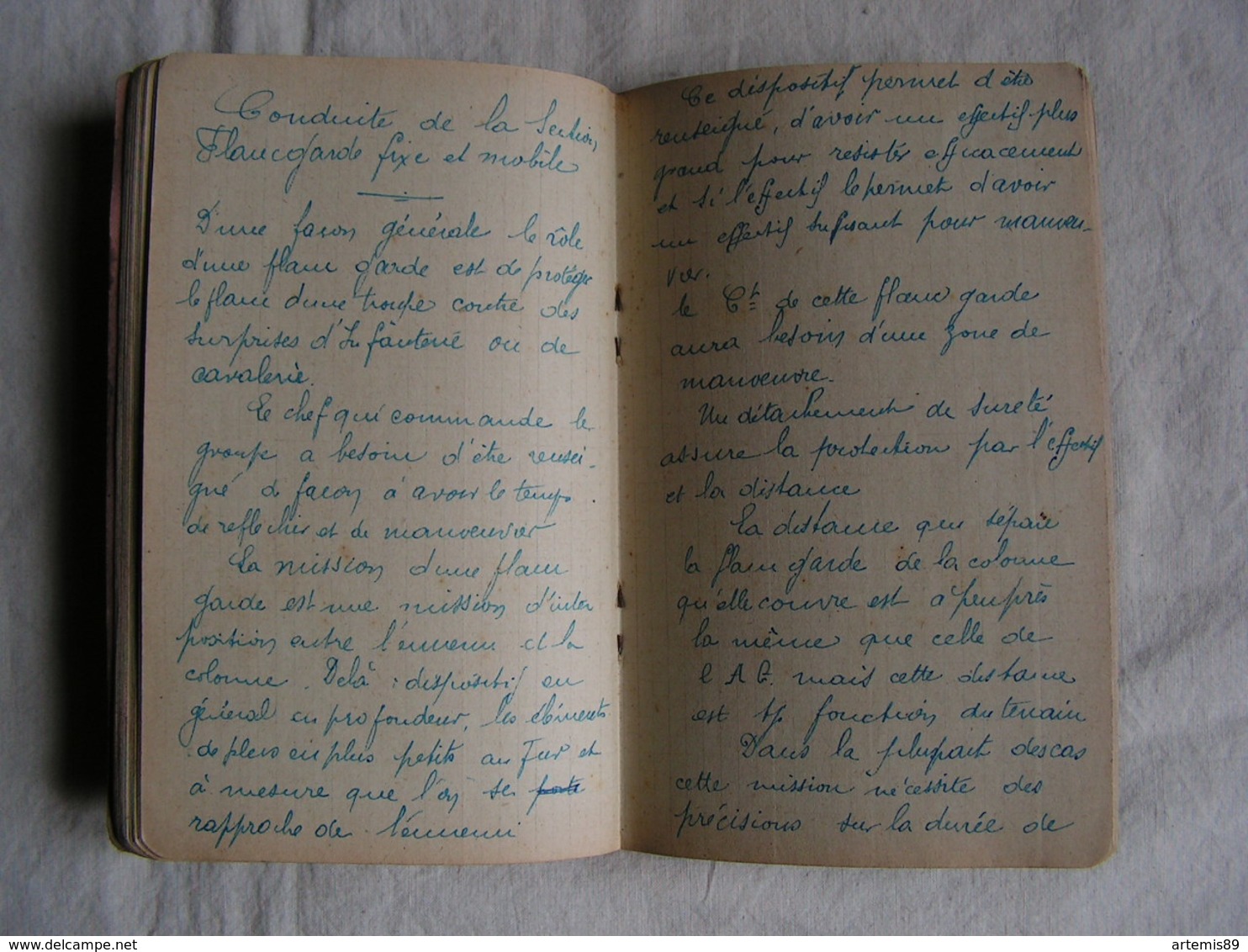 ww1 carnet de poilu eleve aspirant 4eme compagnie 4eme section novembre 1916 croquis instruction militaire