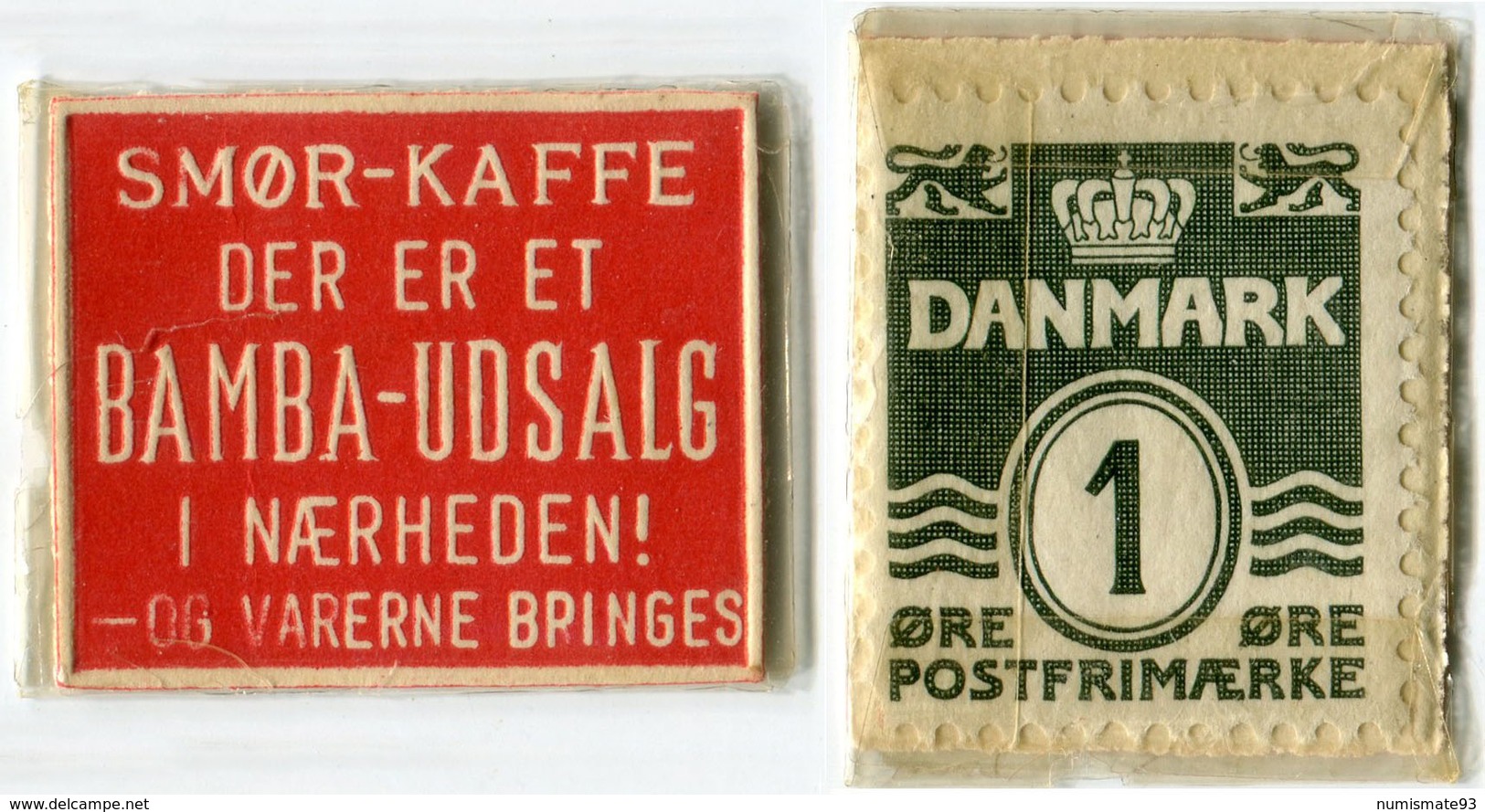 N93-0482 - Timbre-monnaie - Danemark - Bamba-Udsalg - 1 Ore - Kapselgeld - Encased Stamp - Monetari / Di Necessità