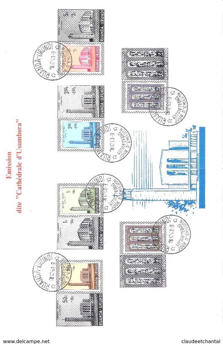 Ruanda-Urundi N° 225/30 Sur Document De La Poste Premier Jour  Cote COB : 5,00 €. - Oblitérés