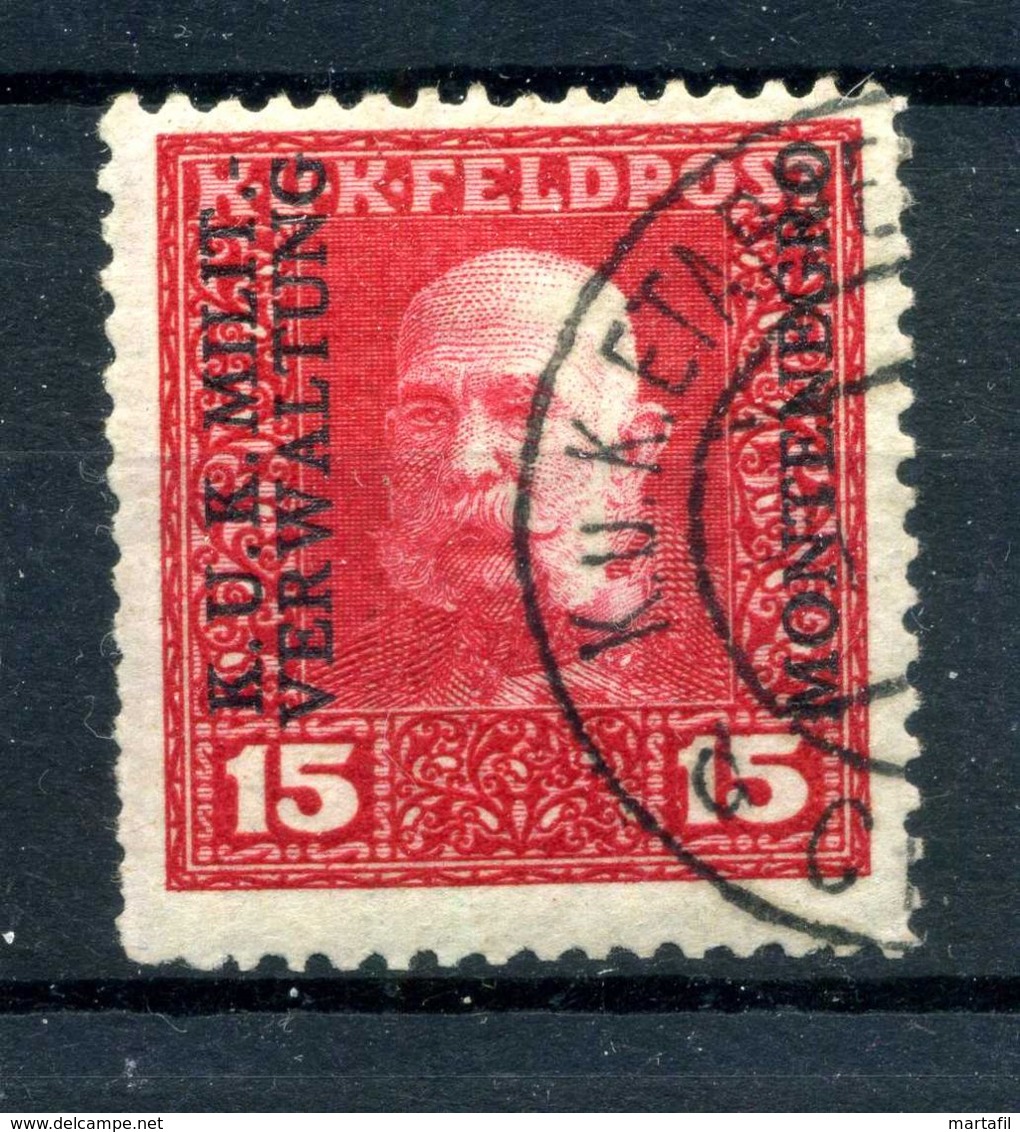 1917 AUSTRIA OCC. MONTENEGRO N.2 USATO - Oriente Austriaco