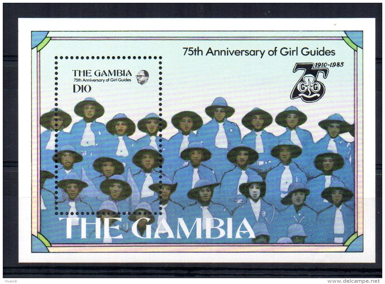 Gambia - 1985 - 75th Anniversary Girl Guide Movement Miniature Sheet - MNH - Gambia (1965-...)