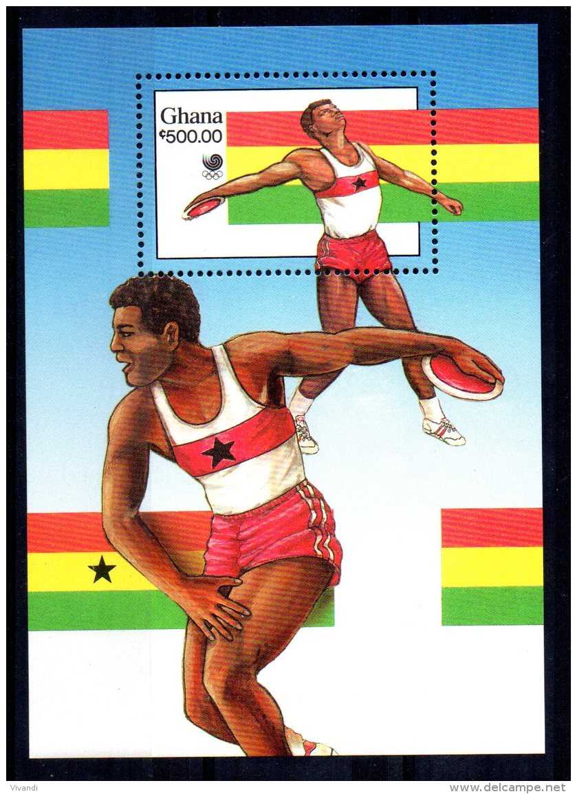 Ghana - 1988 - Olympic Games Miniature Sheet - MNH - Ghana (1957-...)