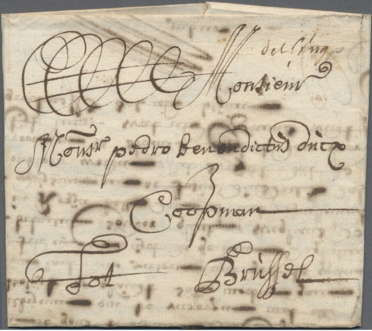 Beleg 1715, De Bruges (hs.), Bruegge, Kaufmanns-Bf. Mit Hs. Taxe "3" Nach Bruessel - Other & Unclassified