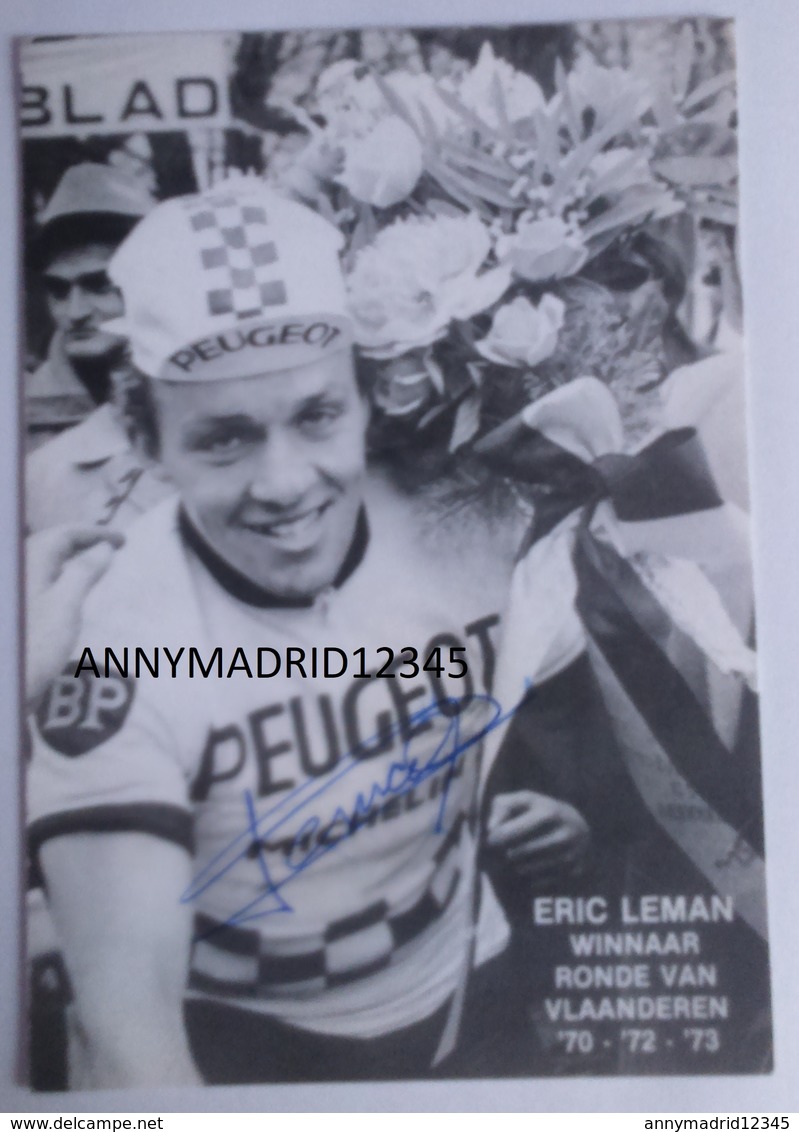 PHOTO -  CYCLISME- CICLISMO-TOUR DE FRANCE - ERIC LEMAN (Signé) - Cycling