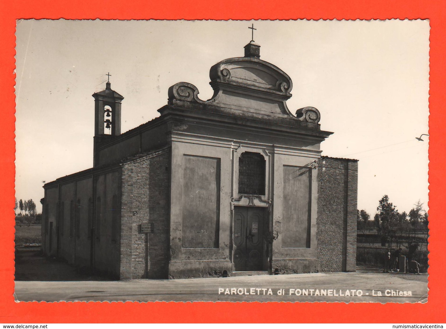 Parma Fontanellato Frazione Paroletta  Chiesa Cpa 1960 - Parma