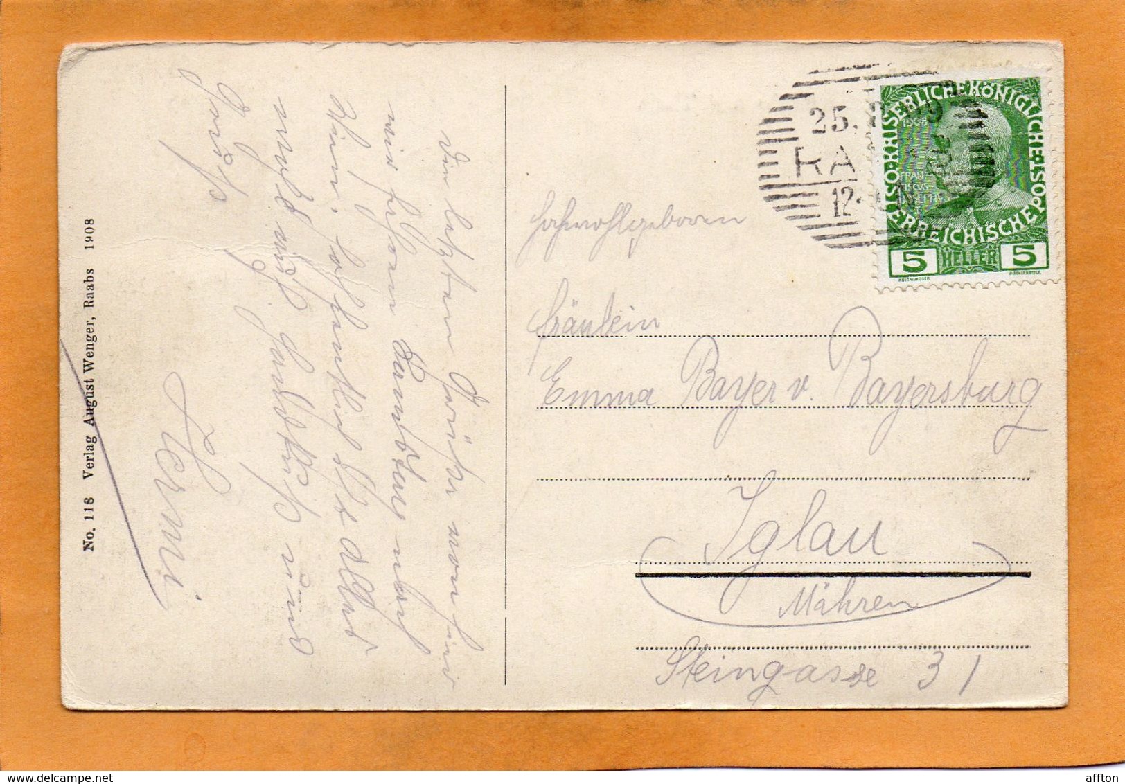 Raabs An Der Thaya 1909 Postcard - Raabs An Der Thaya