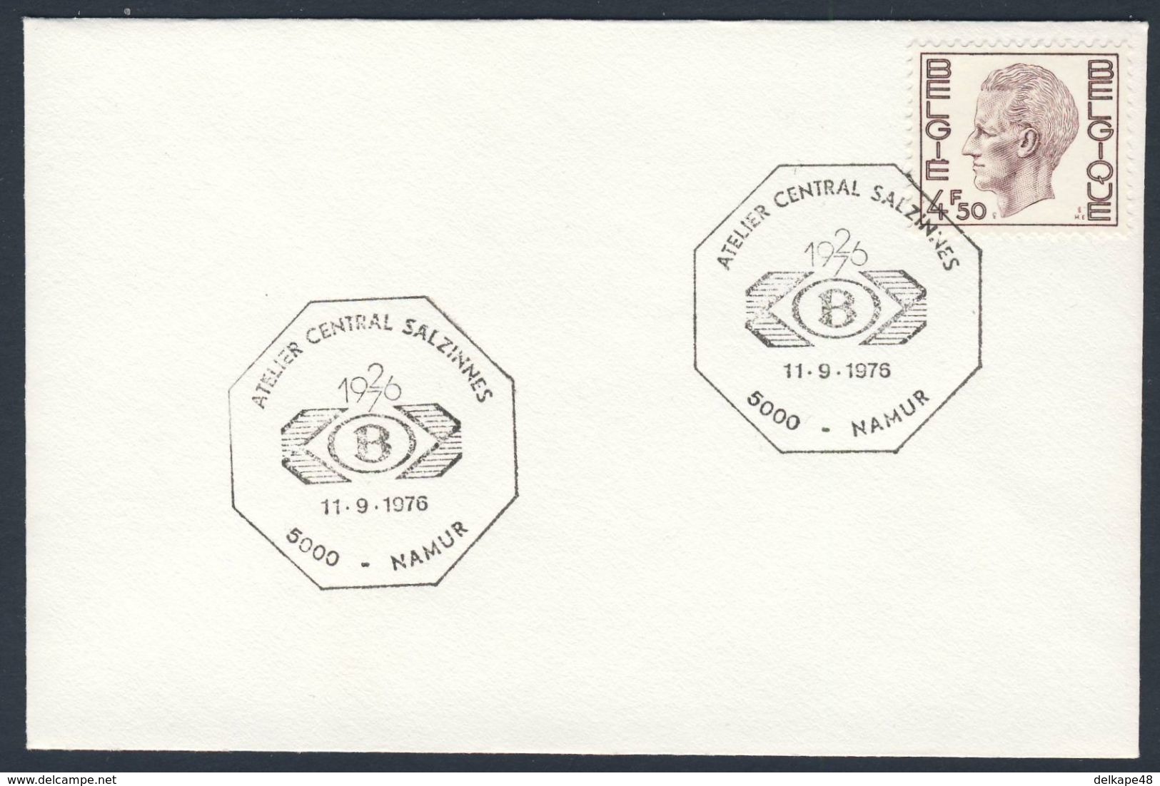 Belgie Belgique Belgium 1976 Cover / Brief / Lettre - Atelier Central Salzinnes, 1926 / Central Workshops Salzinnes / - Treinen