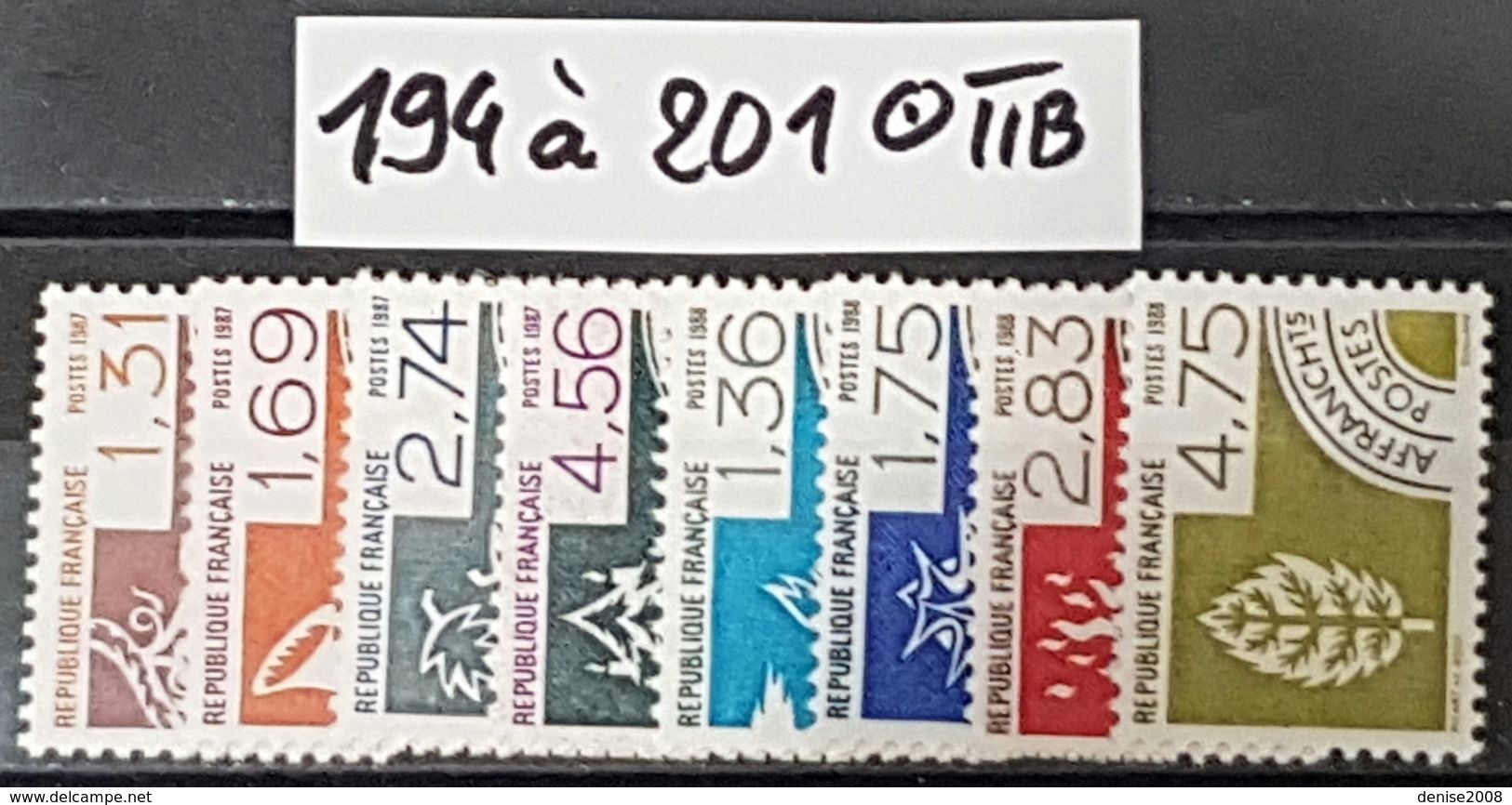 Préoblitéré N° 194 à 201 Obli., état TTB - 1964-1988