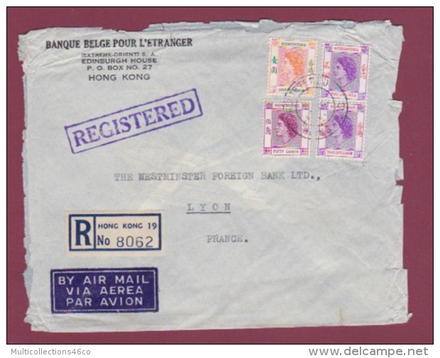 080318 - HONG KONG - Lettre  Recommandée  Pour La France En 1954 - Briefe U. Dokumente