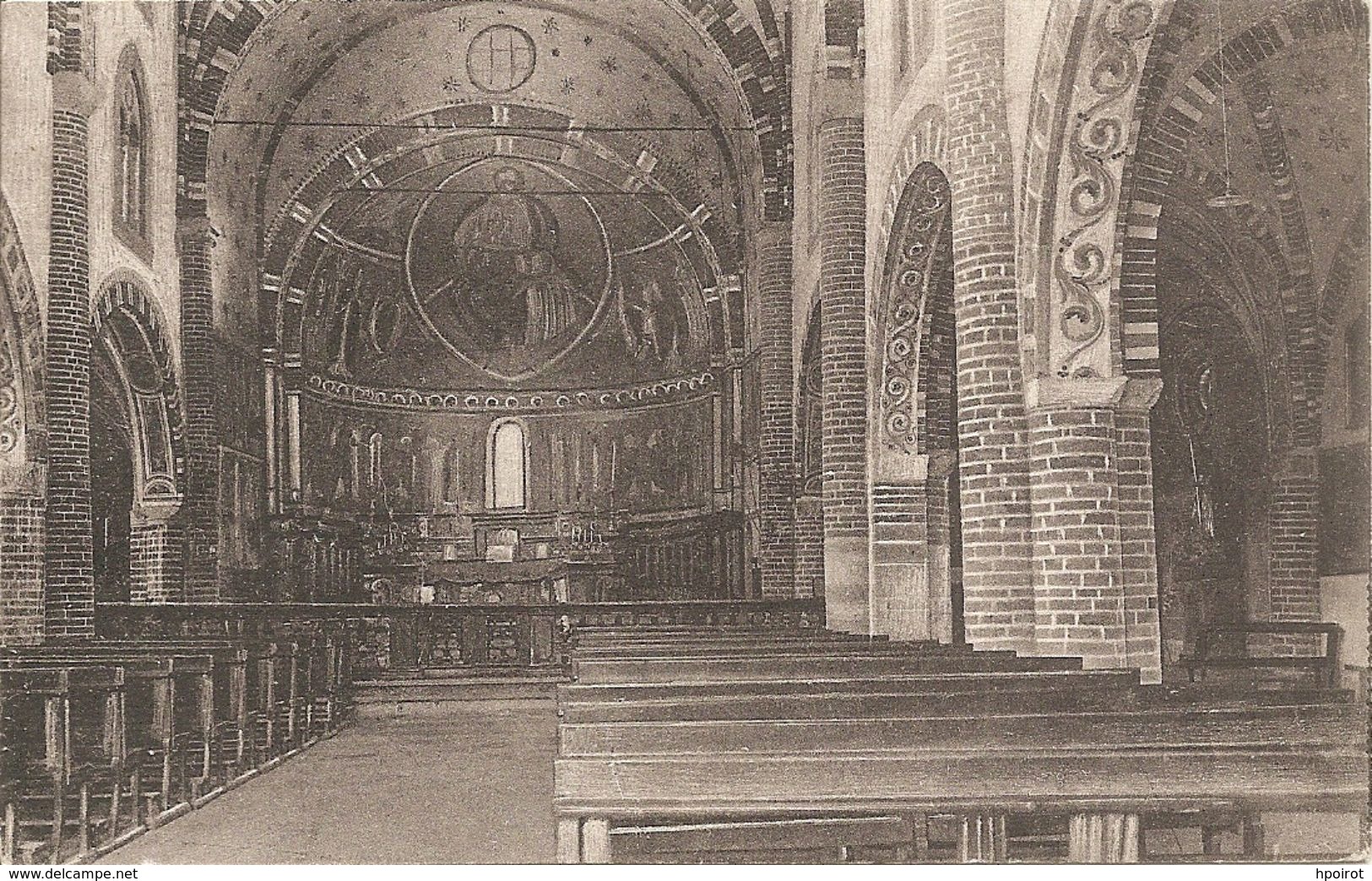 LODI VECCHIO - INTERNO BASILICA SAN BASSIANO - FORMATO PICCOLO - VIAGGIATA 1932 - (rif. Q38) - Lodi