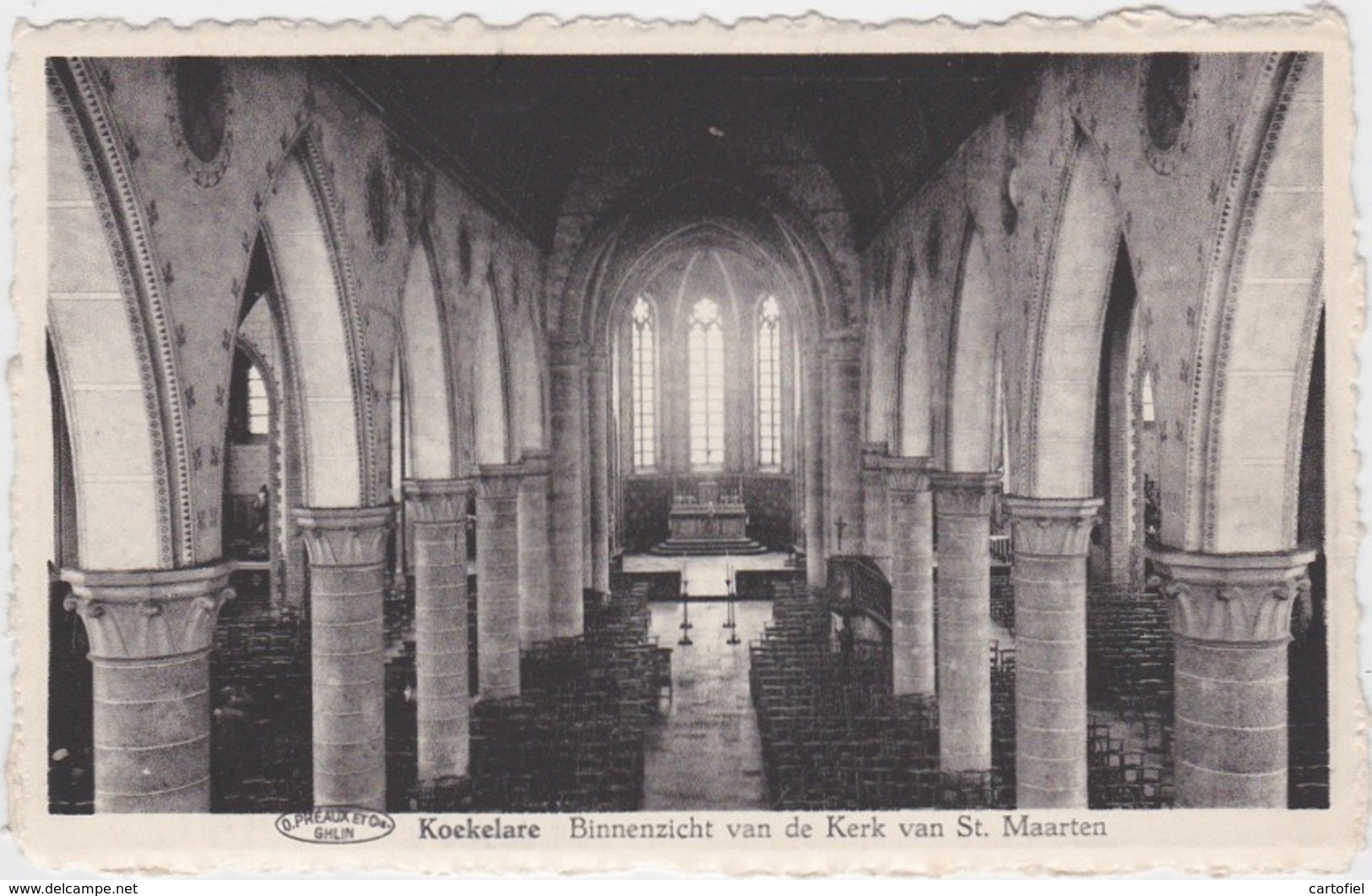 KOEKELARE-BINNENZICHT VAN DE KERK VAN ST.MAARTEN-UITG. ALB.DEVREKER-NIET VERSTUURD-ZIE 2 SCANS - Koekelare