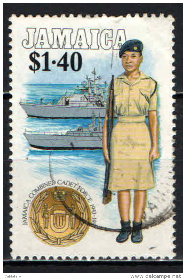 JAMAICA - 1993 - Jamaica Combined Cadet Force, 50th Anniv. - Ships, Female Cadet - USATO - Giamaica (1962-...)