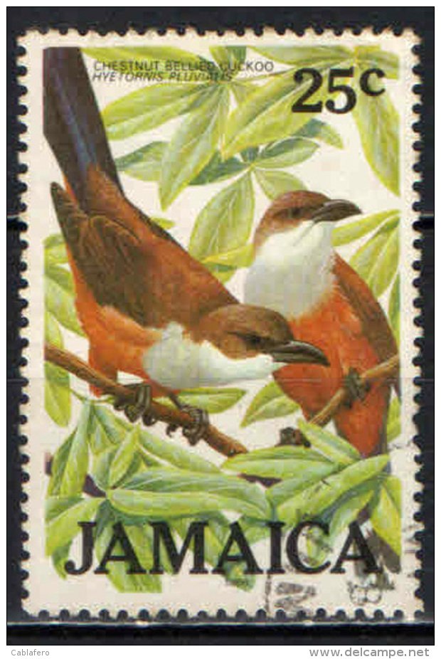 JAMAICA - 1986 - Chestnut-bellied Cuckoo - USATO - Giamaica (1962-...)