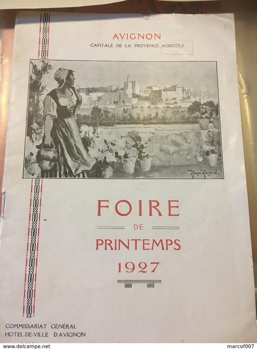 AVIGNON 1927 CATALOGUE FOIRE DE PRINTEMPS + Bulletin D Adhésion - Tbe A Voir - Programmes