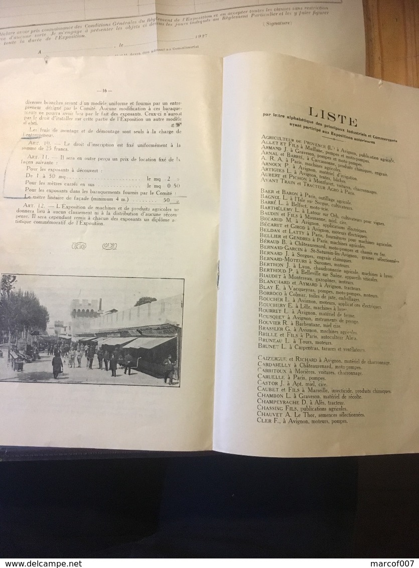 AVIGNON 1927 CATALOGUE FOIRE DE PRINTEMPS + Bulletin D Adhésion - Tbe A Voir - Programmes