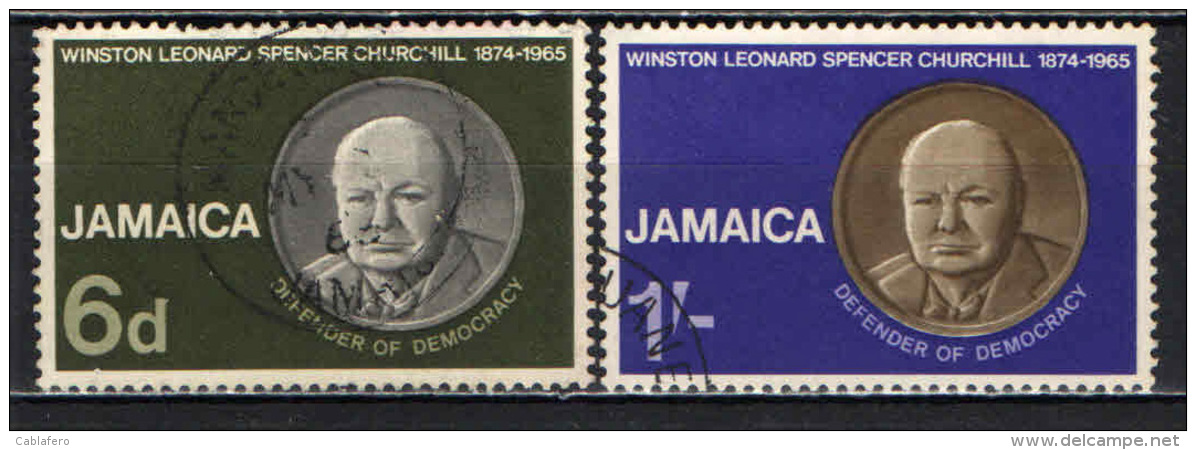 JAMAICA - 1966 - Sir Winston Leonard Spencer Churchill (1874-1965), Statesman And WWII Leader - USATI - Jamaica (1962-...)