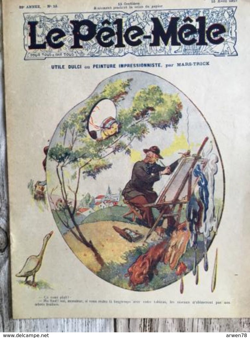 Le Pele Mele Rabier Couverture Par Mars Trick 15 Avril 1917 - Otros & Sin Clasificación