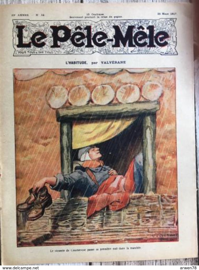 Le Pele Mele Rabier Couverture Par Valverane 25 Mars 1917 - Autres & Non Classés