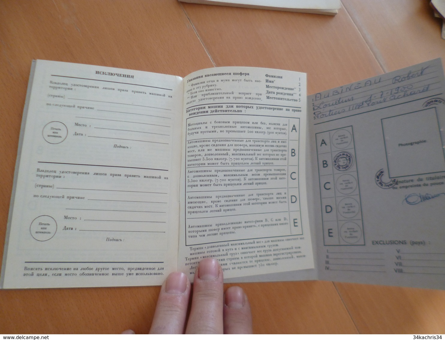 Permis International De Conduire 1962 - Cars