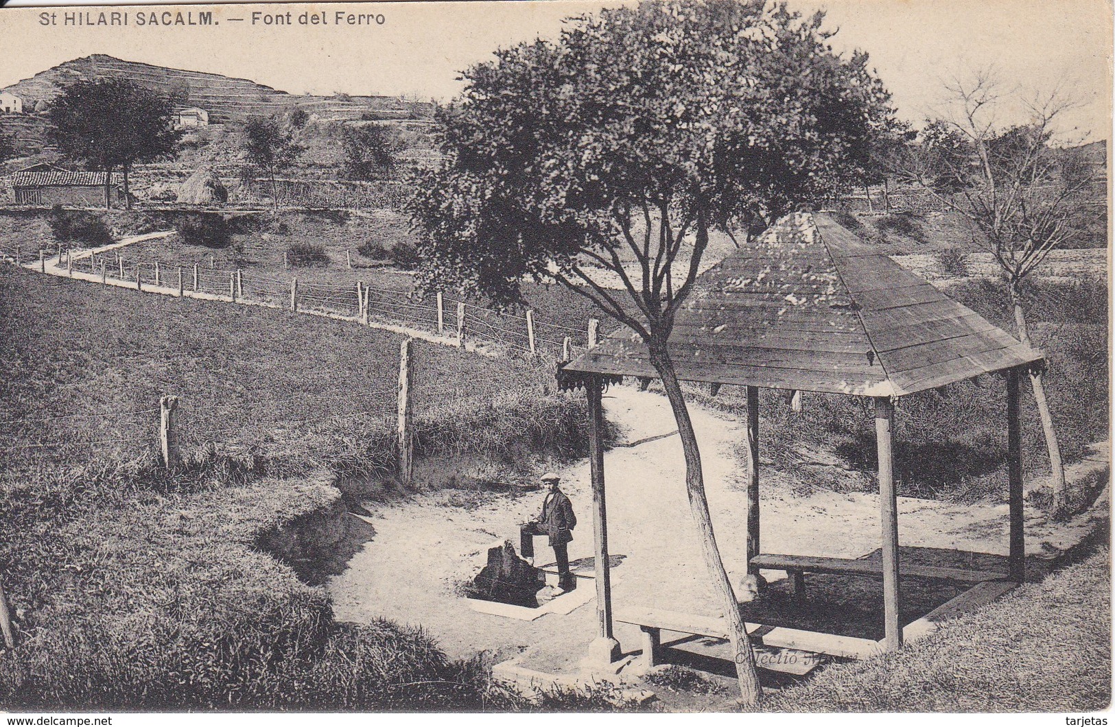 POSTAL DE SAN HILARI SACALM DE LA FONT DEL FERRO  (GIRONA-GERONA) - Gerona