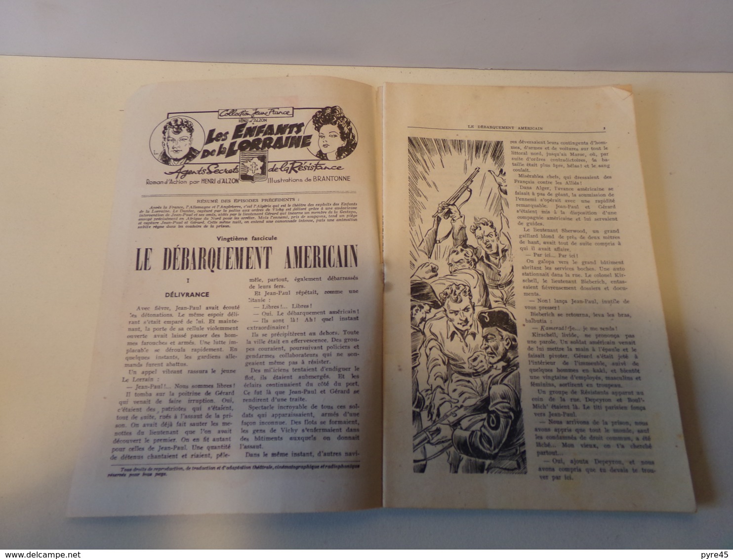 Les Enfants De La Lorraine Henri D'Alzon " Le Débarquement Américain " 1947, 35 Pages - Histoire