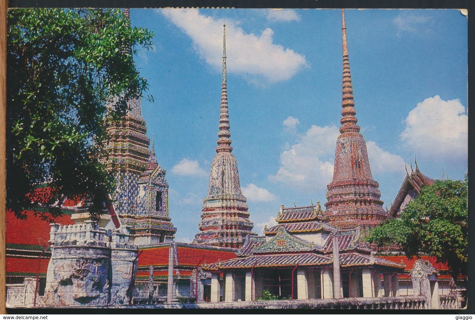 °°° 10874 - THAILAND - BANGKOK - A BIRD'S EYE VIEW OF WAT PHO - 1969 With Stamps °°° - Tailandia