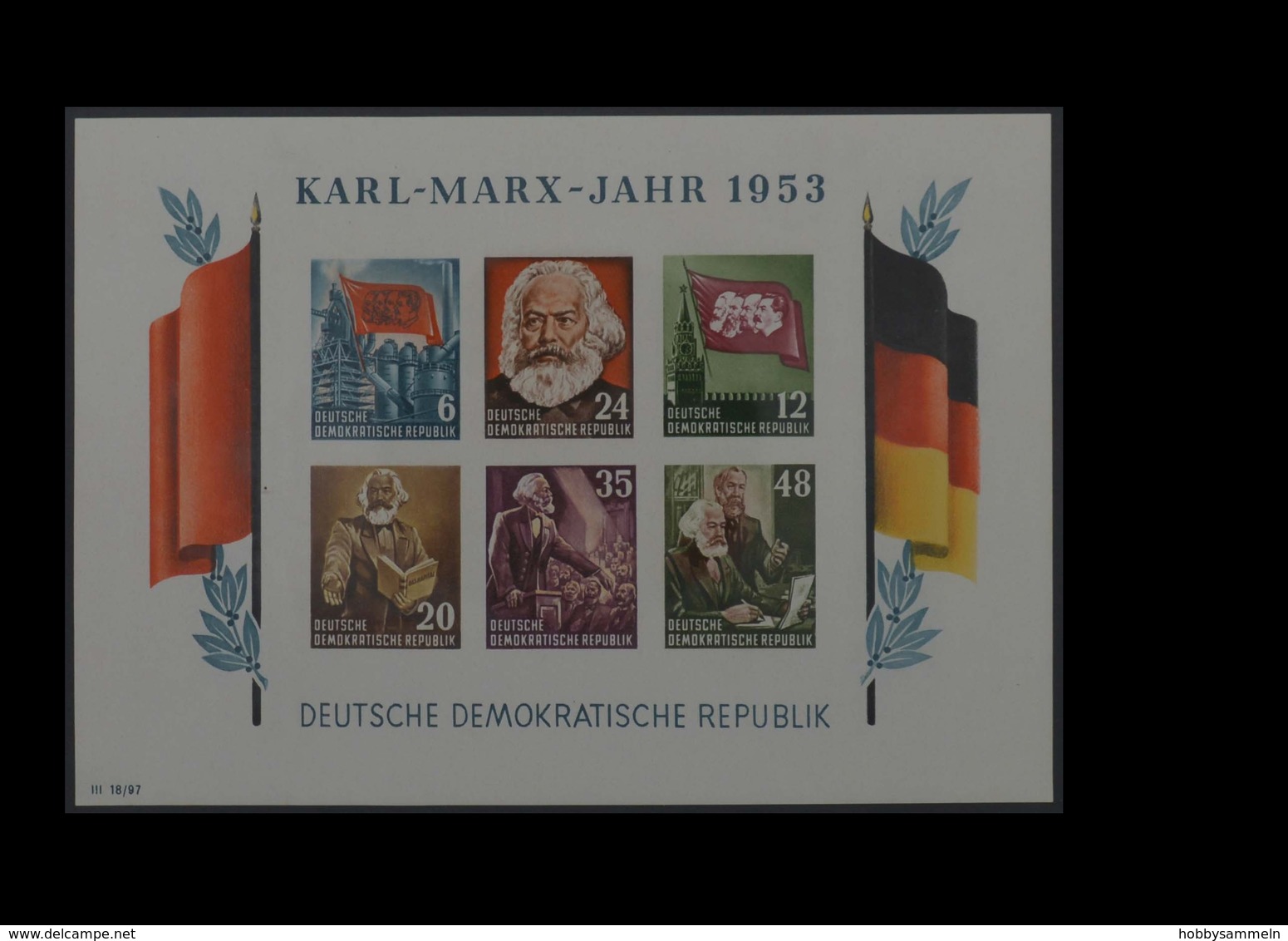 1953, DDR, Karl Marx Block, MiNr. Block 8B, **, Y I - Altri & Non Classificati