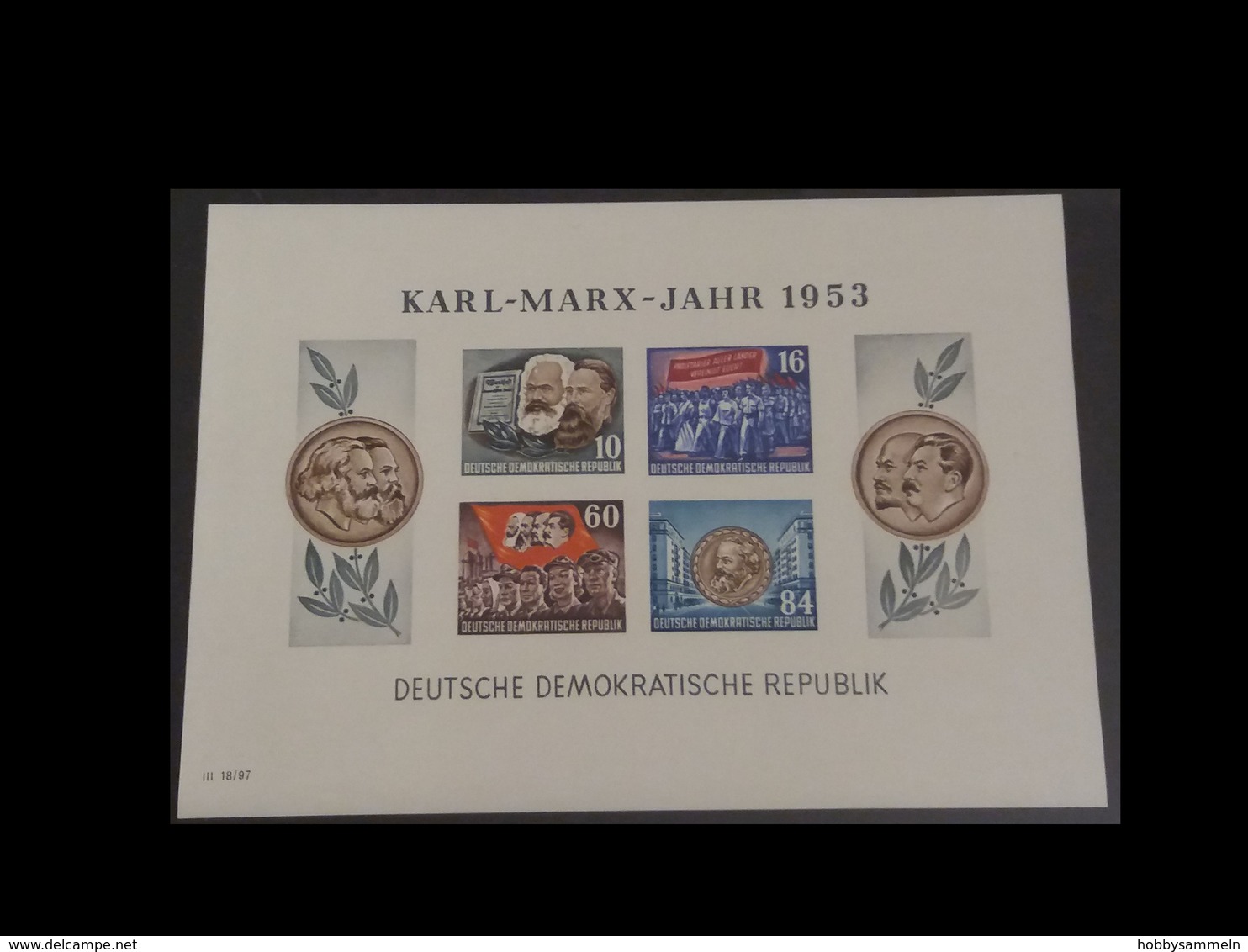 1953, DDR, Karl Marx Block, MiNr. Block 9B, **, Y I - Other & Unclassified