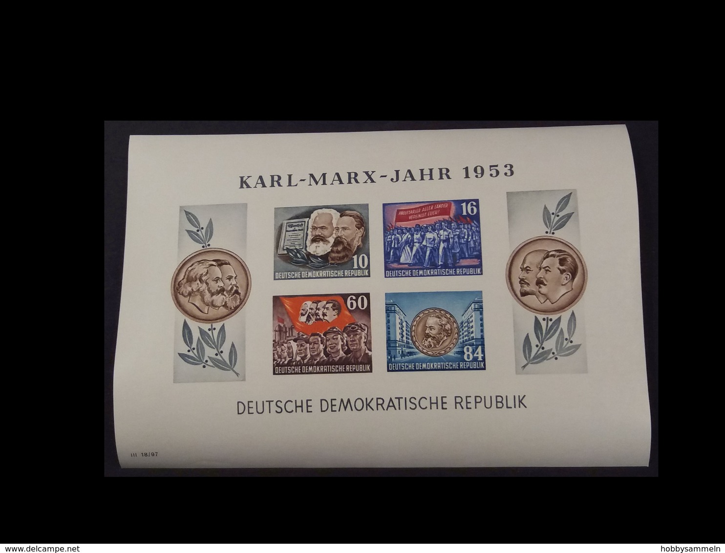 1953, DDR, Karl Marx Block, MiNr. Block 9B, **, Y I - Other & Unclassified