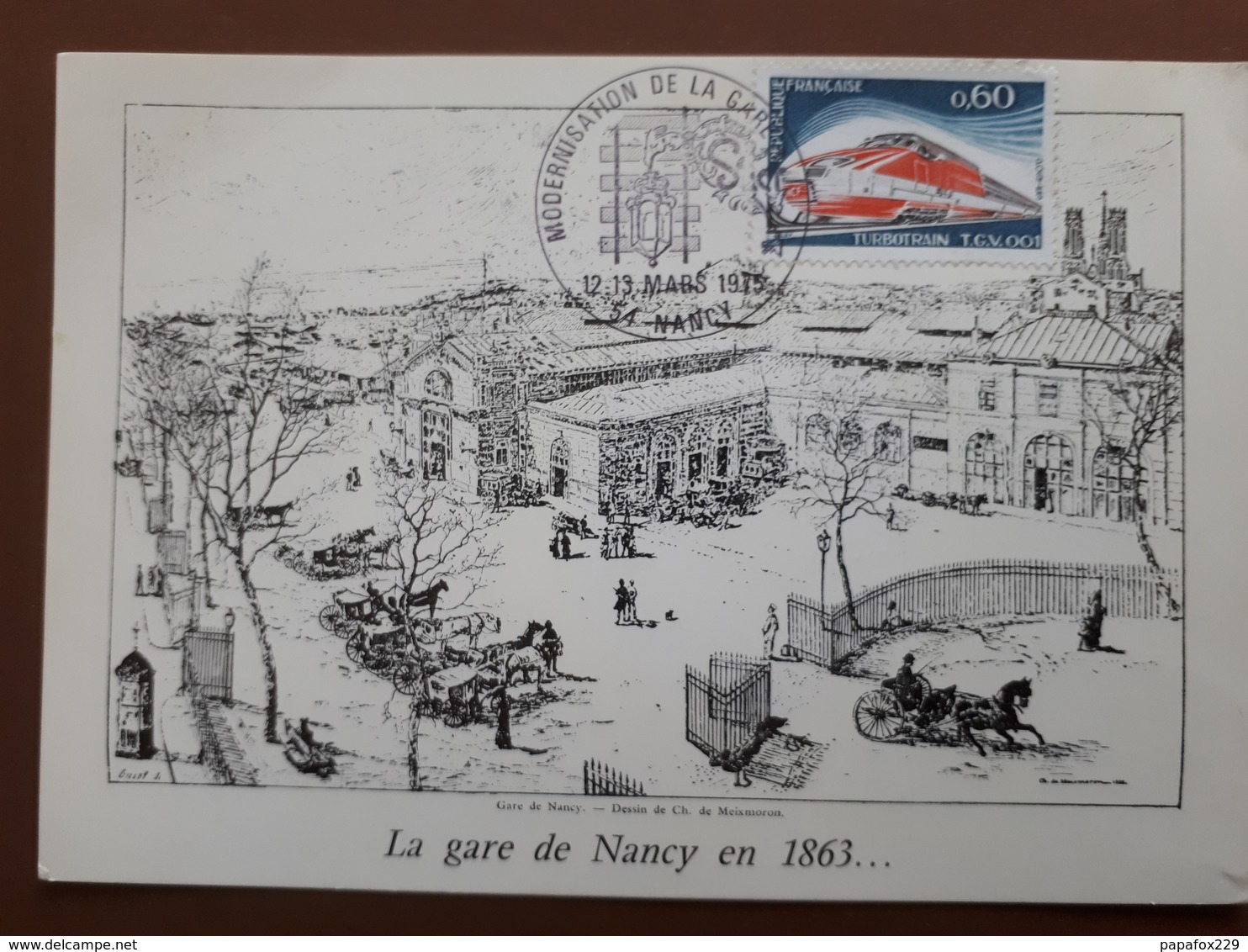 Modernisation Gare De Nancy 1975 Carte Maximum - Autres & Non Classés