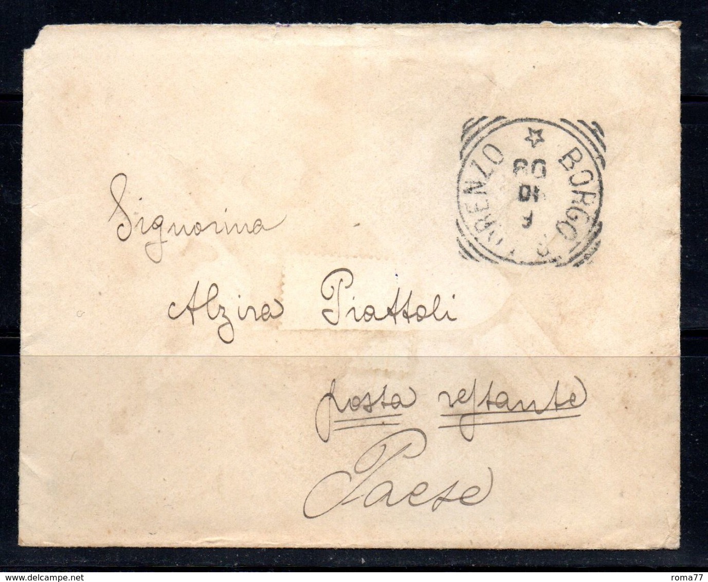 EDB458  - REGNO , Lettera Da Borgo S. Lorenzo 6/10/1909 - Storia Postale