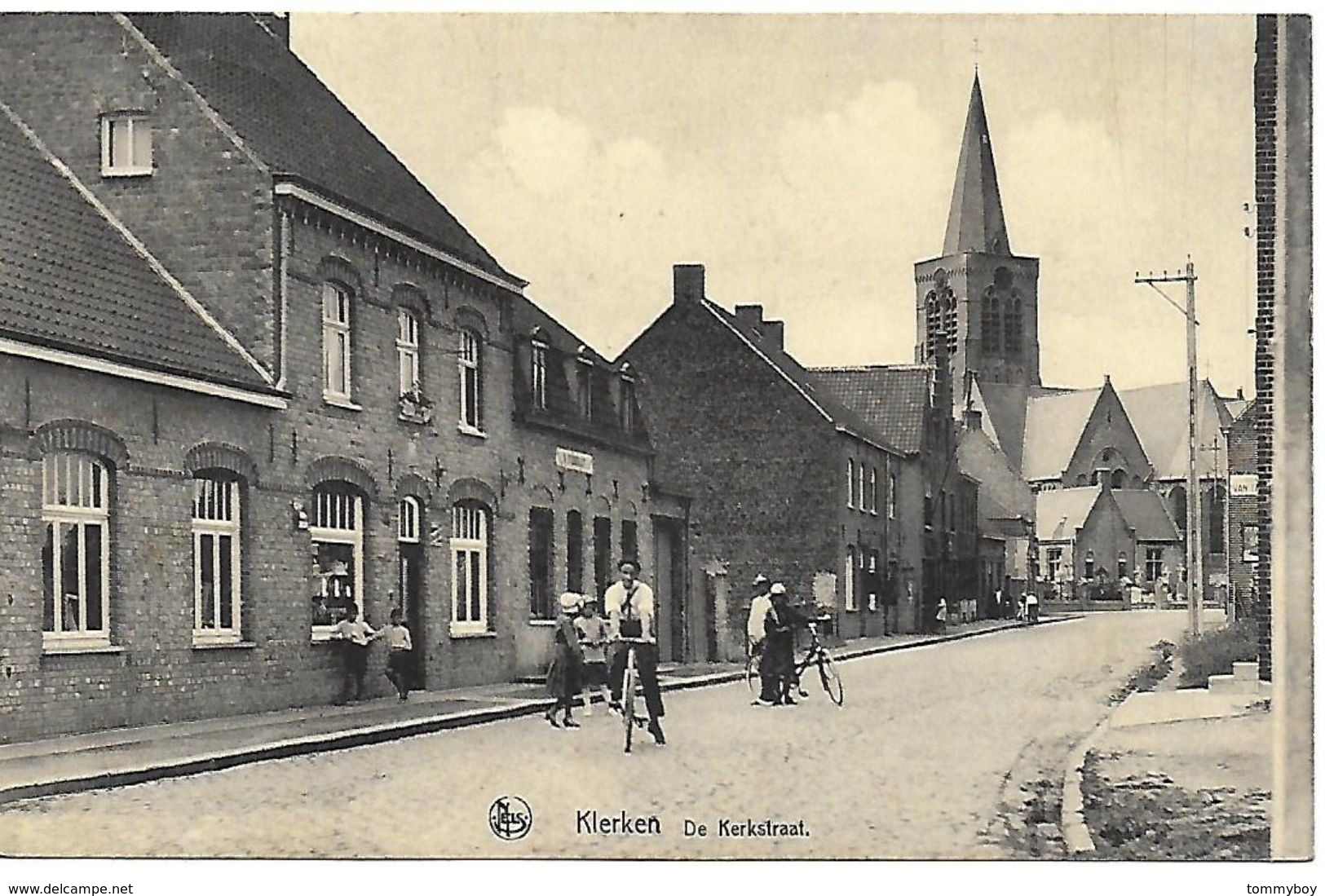 Klerken, De Kerkstraat, Verstuurd 1939 - Houthulst