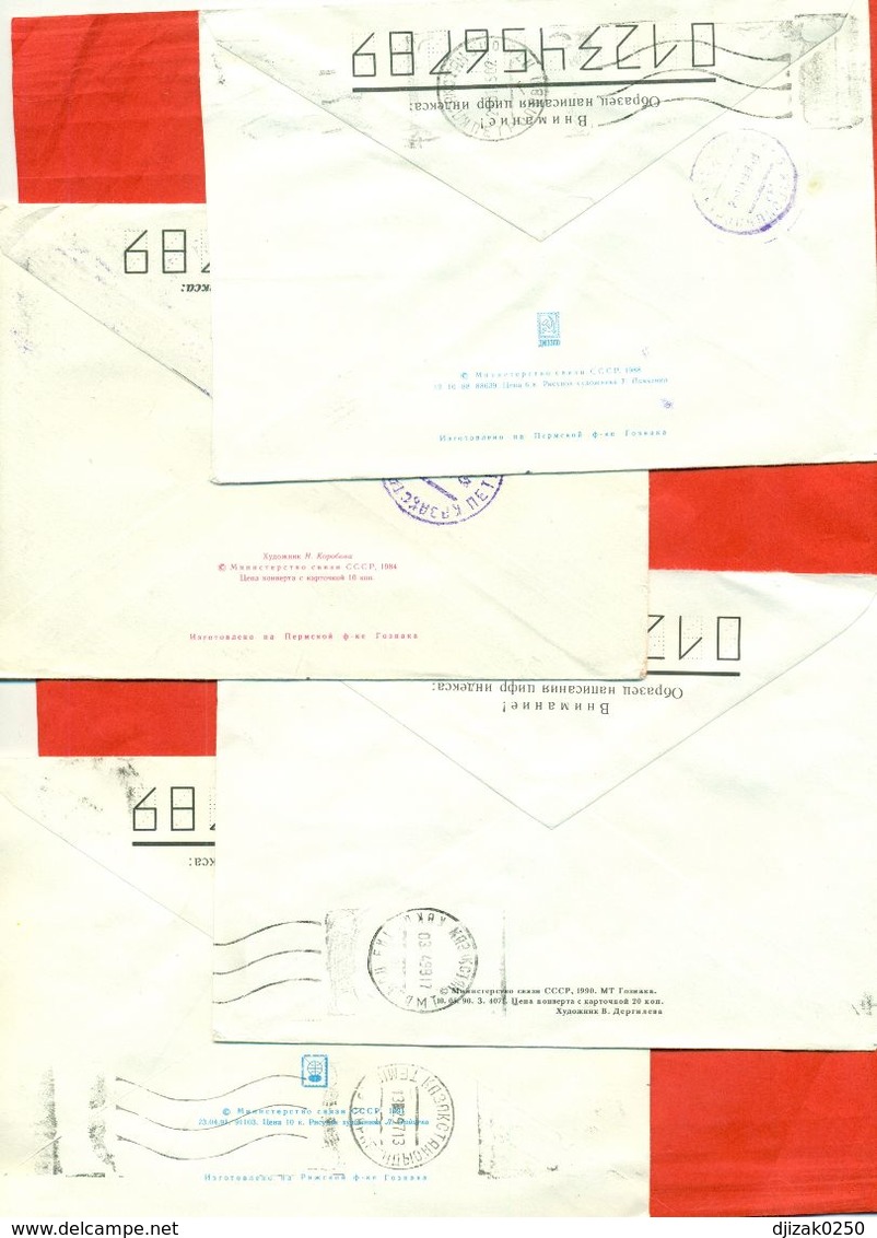 Kazakhstan.Four Envelopes Past The Mail. - Kazakhstan