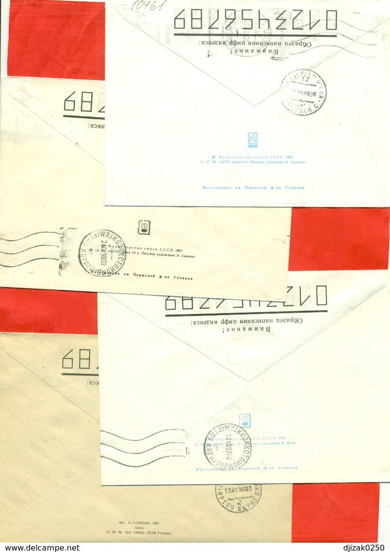 Kazakhstan.Four Envelopes Past The Mail. - Kazakhstan