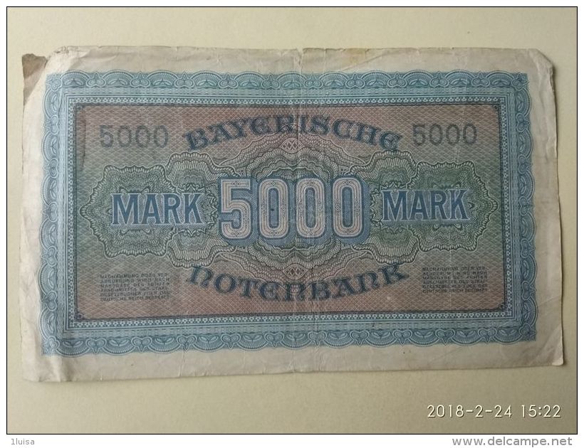 GERMANIA Munchen 5000 Mark 1922 - [11] Emissioni Locali