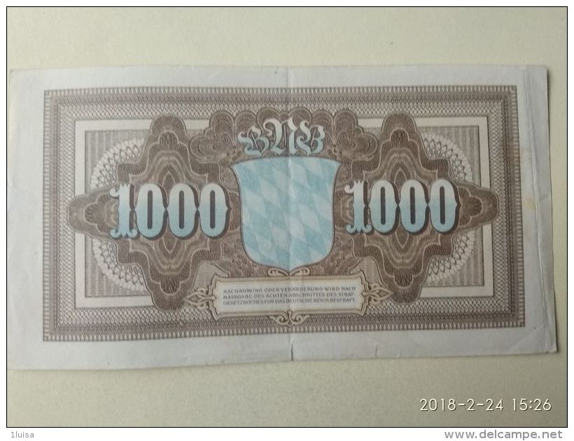 GERMANIA Munchen 1000 Mark 1922 - [11] Emissioni Locali