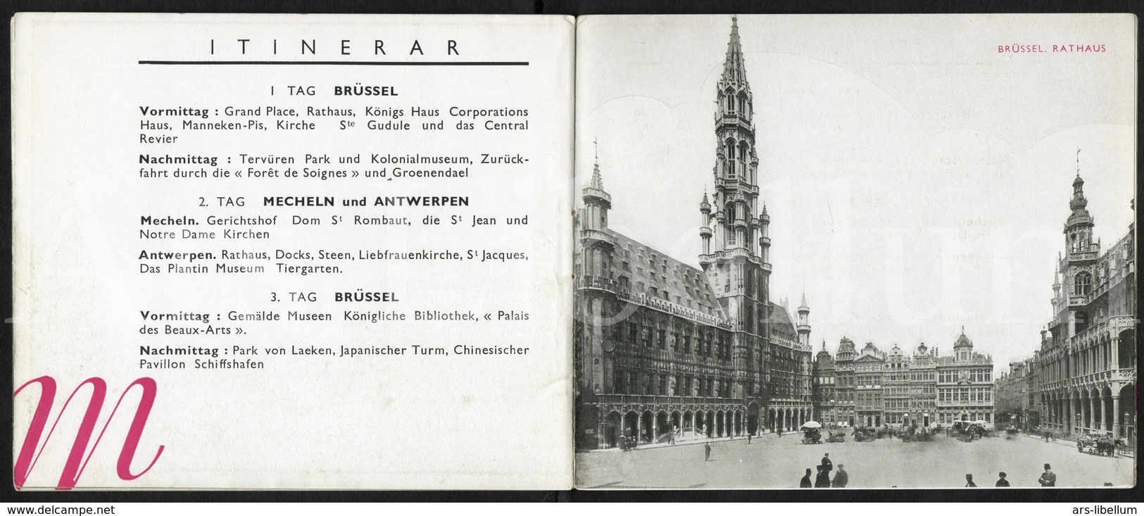 Hôtel Metropole / Bruxelles / brochure / met geographische kaart van Brussel / in het Duits / en allemand