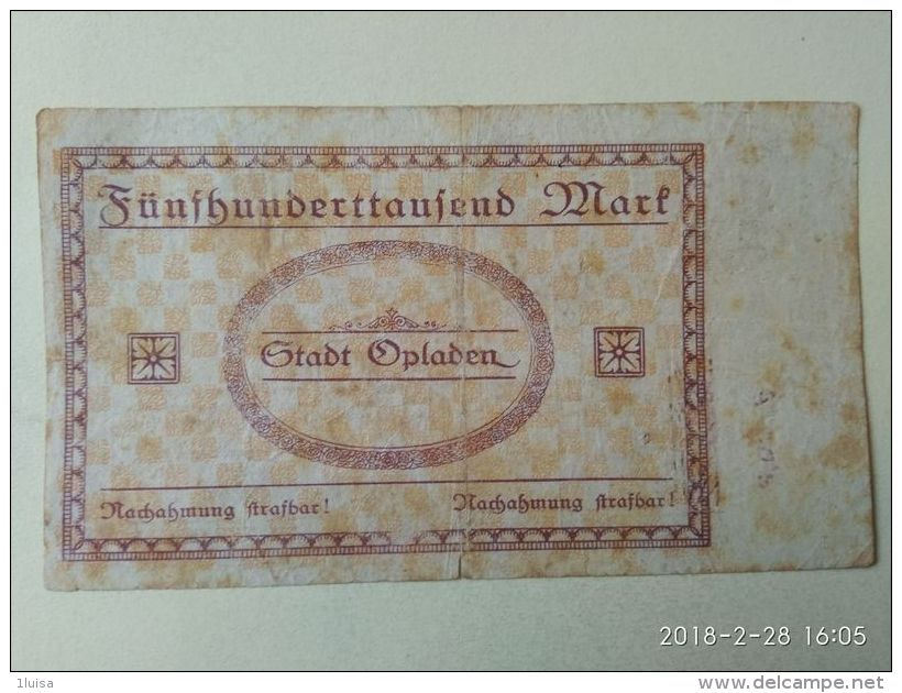 GERMANIA Oplanden 500000 Mark 1923 - [11] Emissioni Locali