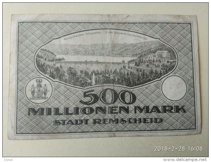 GERMANIA Remscheid 500 Mark 1923 - [11] Emissioni Locali