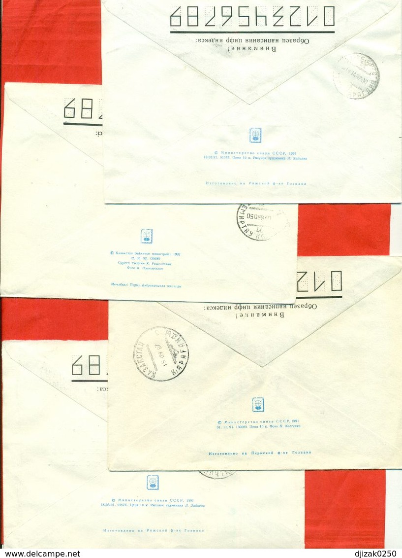 Kazakhstan.Four Envelopes Past The Mail. - Kazakhstan