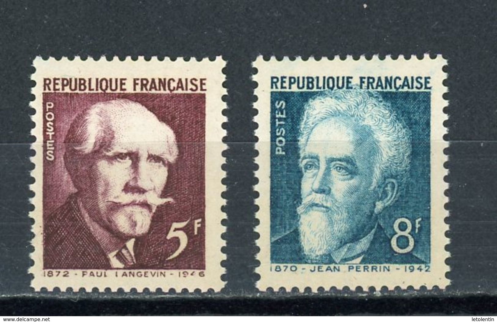FRANCE -  LANGEVIN & PERRIN - N° Yvert  820 + 821** - Unused Stamps