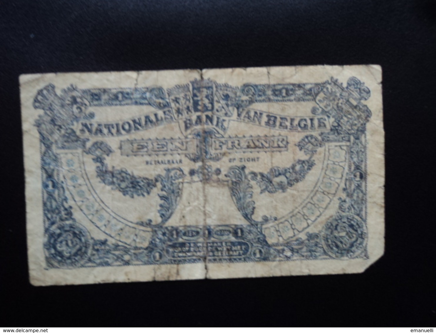 BELGIQUE : 1 FRANC  17.11.1920   P 92   état B - 1 Franc