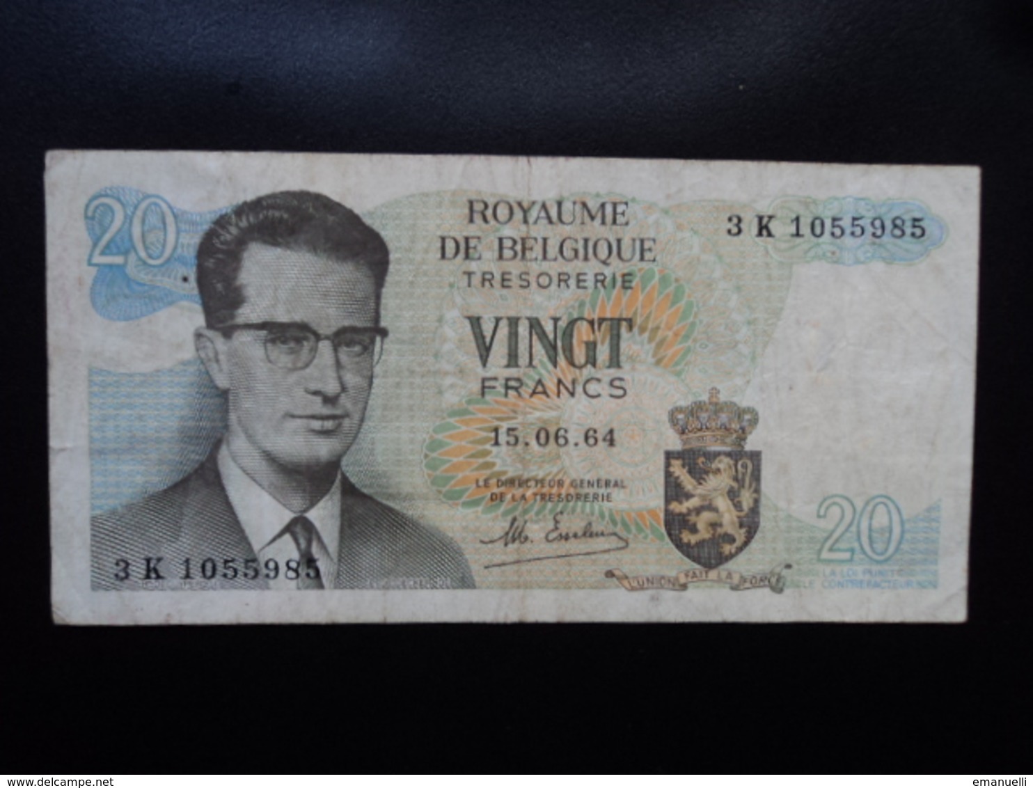 BELGIQUE : 20 FRANCS  15.6.1964  P 138  Signature 19  TTB - 20 Francs