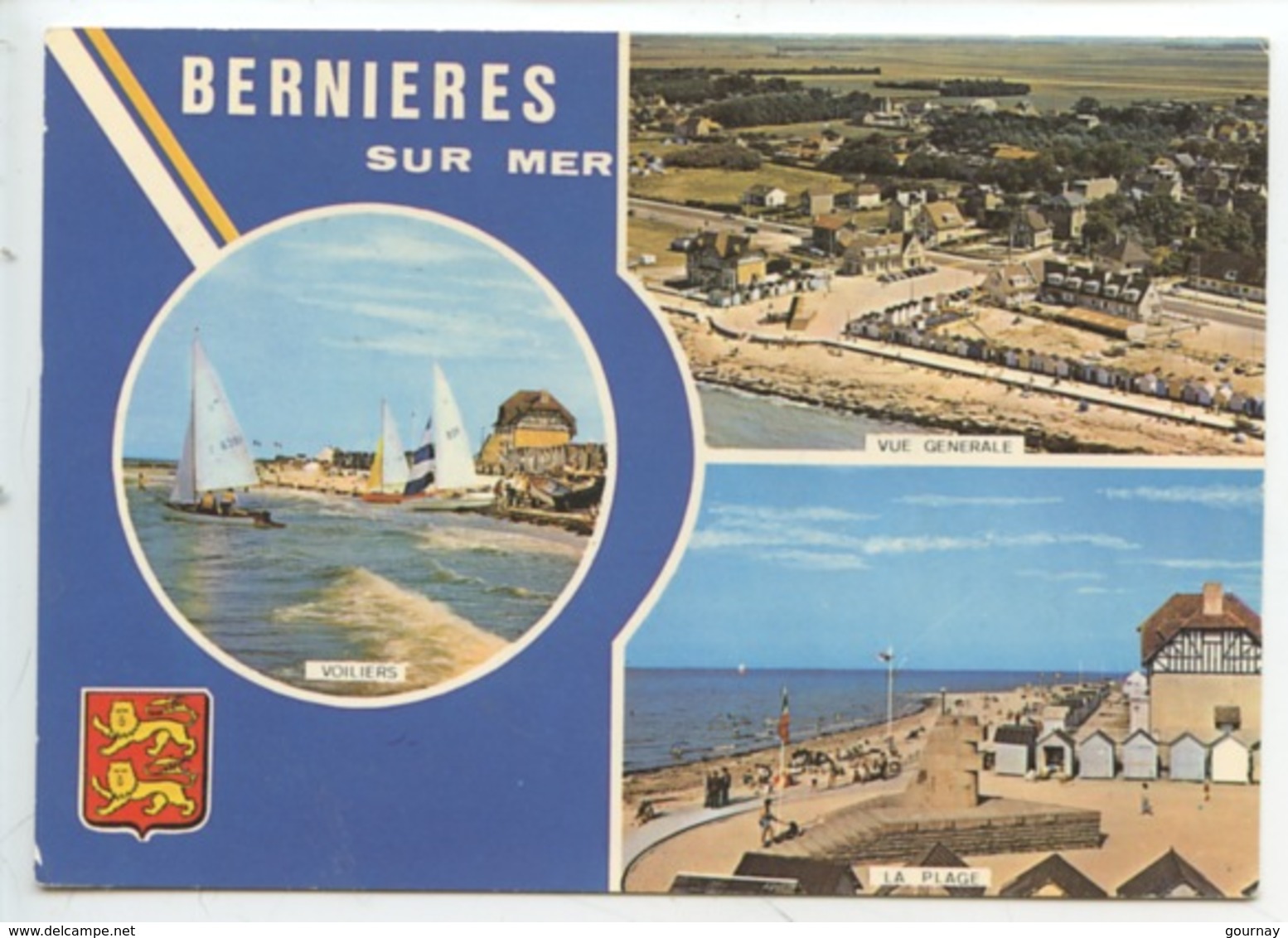 Bernières Sur Mer (Calvados) Multivues - Vue Générale Aérienne La Plage Voiliers - Autres & Non Classés