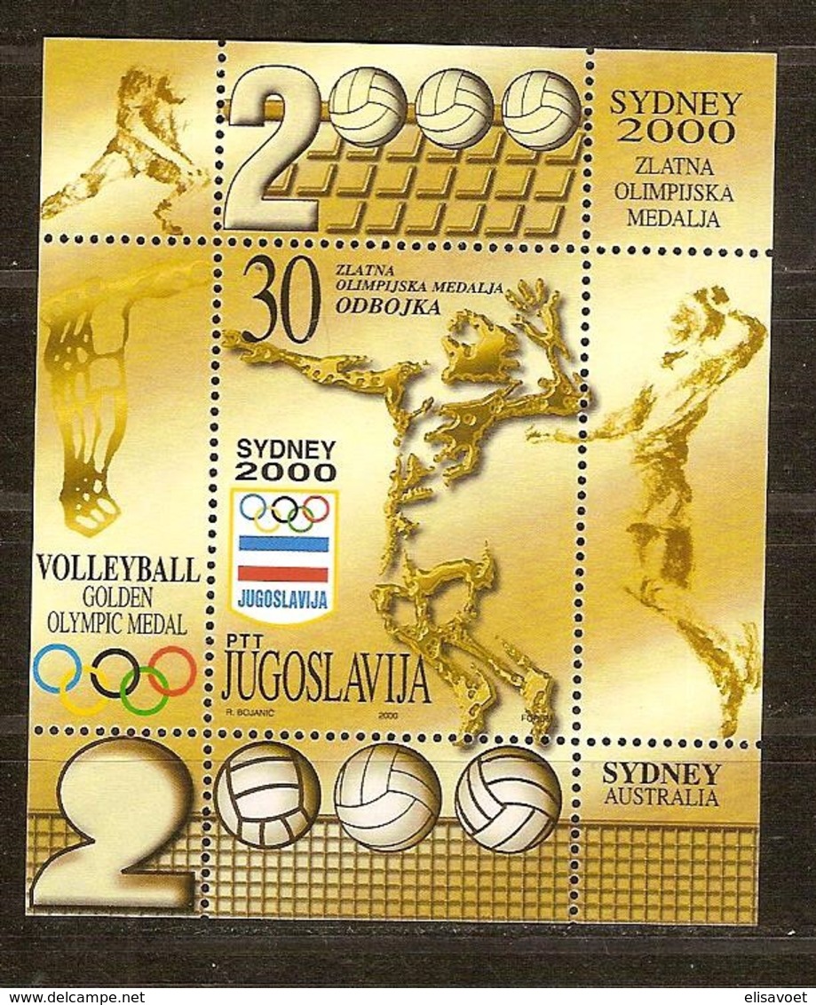 Yougoslavie Joegoslavie 2000 Yvertn° Bloc 50 *** MNH  Cote 20 Euro Sport Jeux Olympiques Sydney - Blocs-feuillets