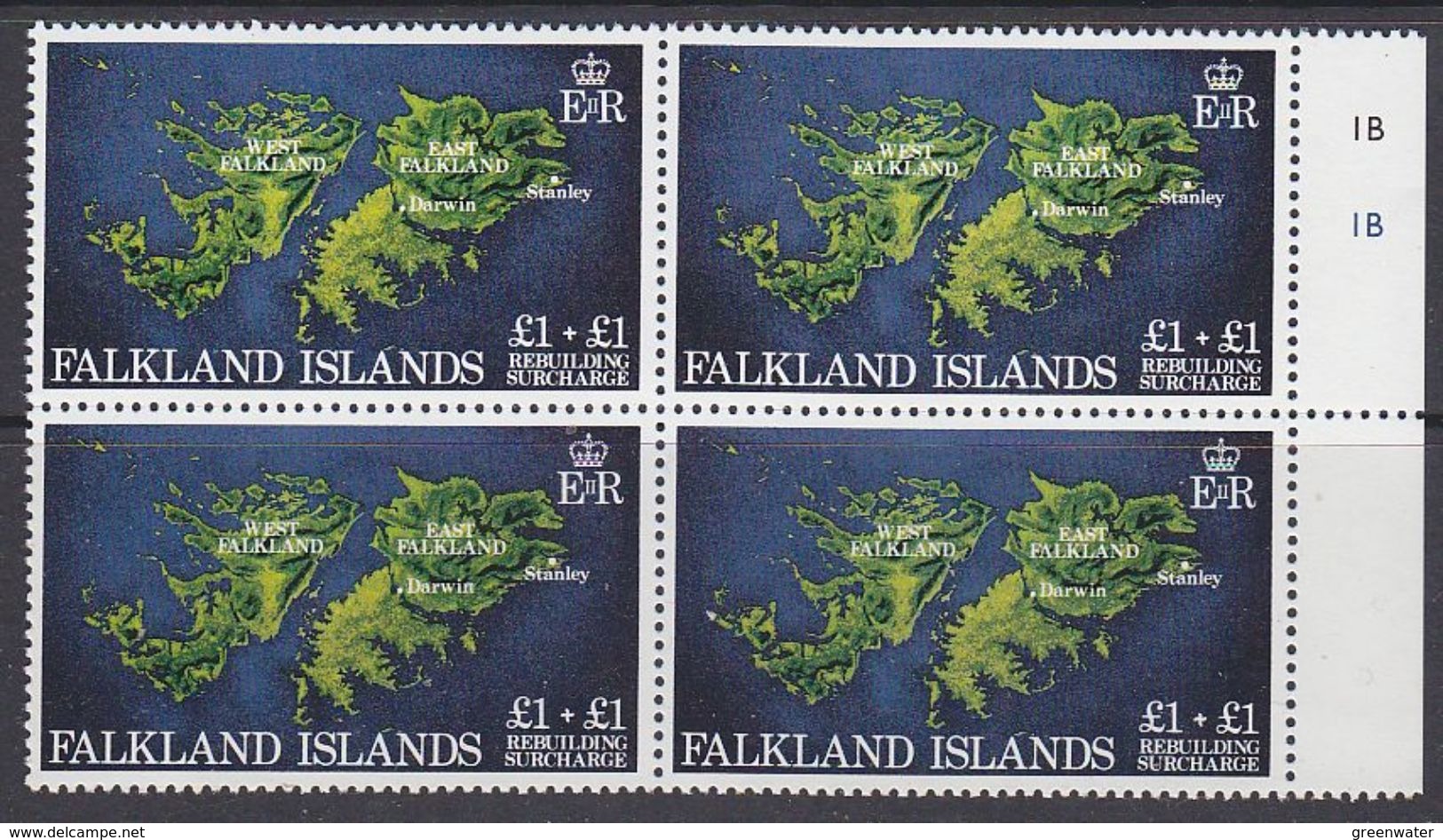 Falkland Islands 1982 Rebuilding Fund 1v Bl Of 4  ** Mnh (37838A) - Falklandeilanden