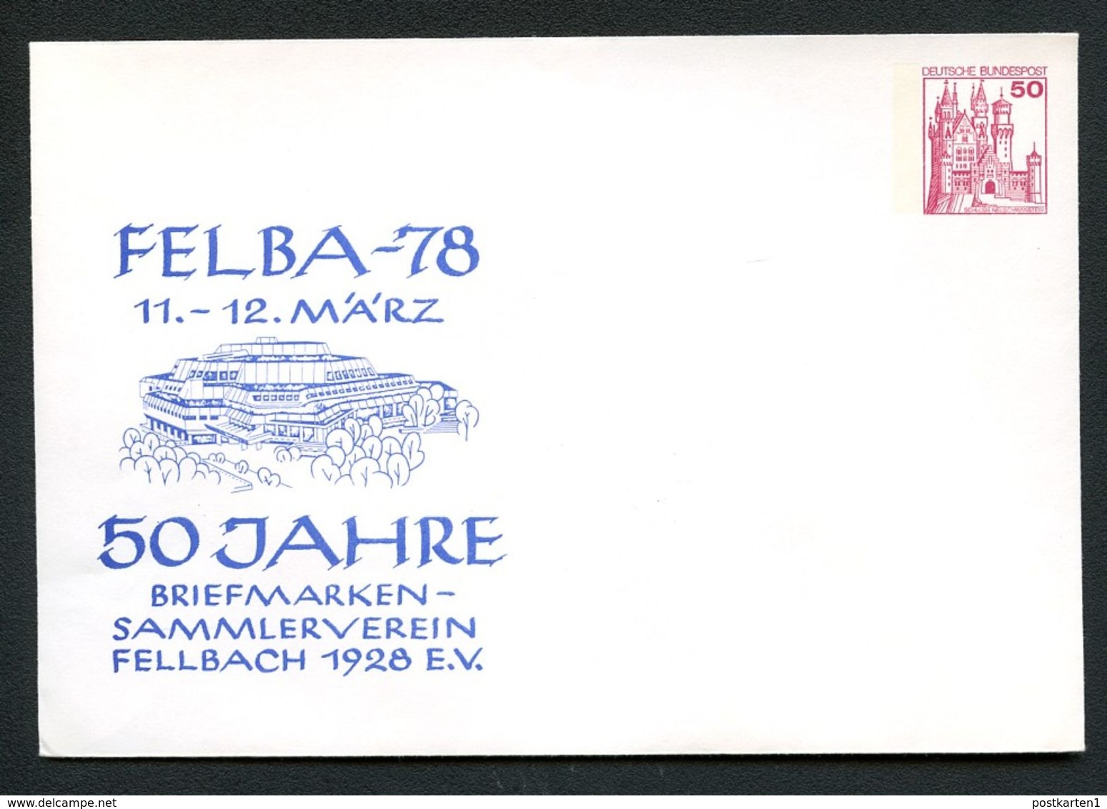 Bund PU112 D2/007 Privat-Umschlag SCHWABENLANDHALLE Fellbach 1978 - Enveloppes Privées - Neuves